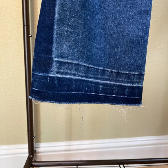 UNPUBLISHED Boutique brand Contrast Flare Wide Leg Denim Jeans - size 26 - Picture 5 of 9